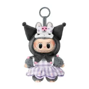 CONFIRMED Pop Mart The Monsters (Labubu) x Hello Kitty and Friends Series Vinyl Plush Pendant Open Box - Kuromi