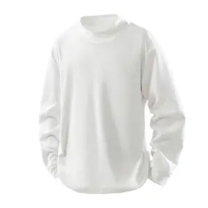 Men's Turtleneck Warm Base Shirt Autumn Winter Casual Solid Color Versatile Long Sleeve Thermal T-Shirt Innerwear for Men