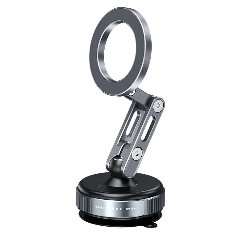 Grip Magnetic Car Mount – Strong Hold with Vacuum Lock & 360° Rotation