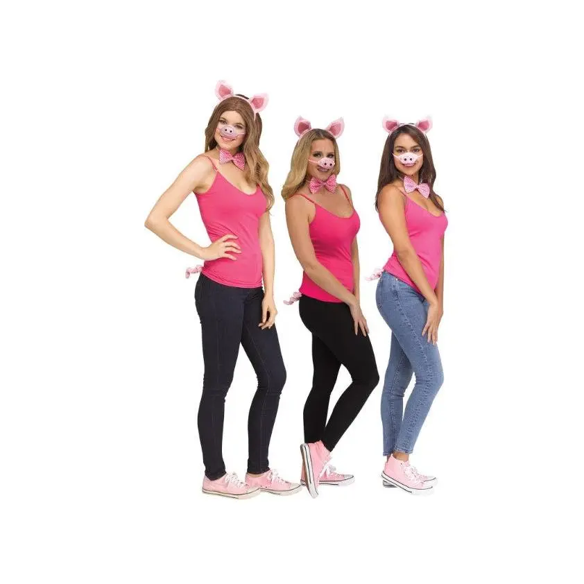 3 Little Pigs Set - Pink - Costume Cosplay Accessory - One Size