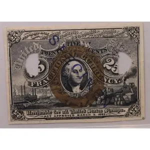 25 Cent, Fractional Currency., PCGS CU-62., Affordable Currency., STORE SALE #035173