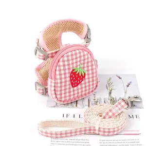 Plaid Backpack Harness and Leash set