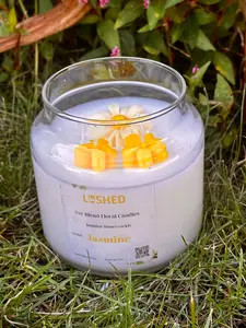 Jasmine; Jasmine Honeysuckle Floral Candle