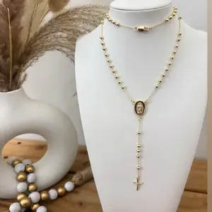 Gold Plated 18k Virgin Mary Rosary
