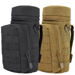 Molle Water Bottle Holder, Tactical Water Bottle Pouches for Backpack with D-Ring Hook