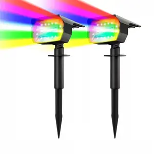Solar Powered LED Pathway Light, Waterproof RGB Color Changing, 7 Modes, 19 Leds, Outdoor Garden Patio Decor, Solar Pathway Lights, Solar Energy, 1 Piece