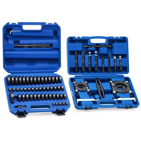 Orion Motor Tech Heavy Steel Multifunctional Puller Kit, 2-in-1 Bushing Driver & Bearing Press Tool Set for Truck, ATV & Mechanics, 2" & 3" Jaws, 5-ton Capacity Bearing Separator, Complete Service Kit