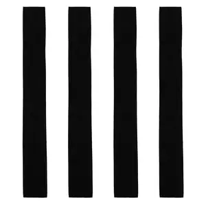 4 count Black Elastic Wig Bands for Lace Melting, Adjustable Edge Wrap Bands to Lay Edges Smoothly, Soft Wig Bands