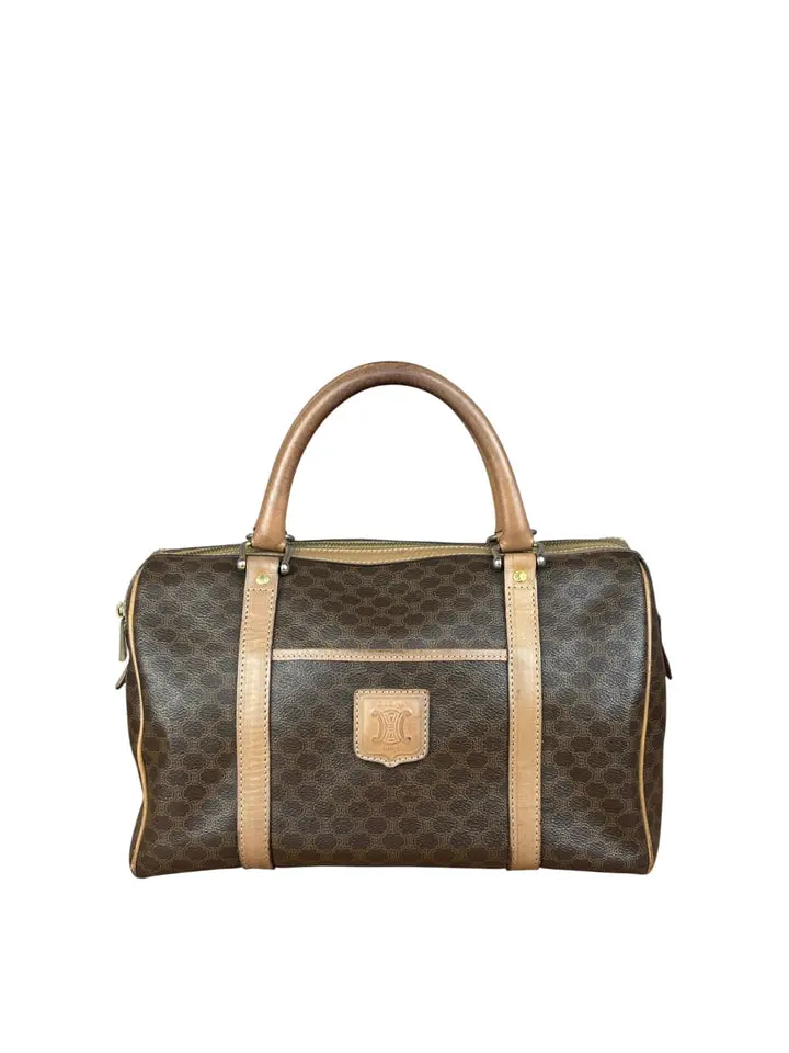 Pre-owned Celine Leather Shoulder Bags Brown Boston Handbag