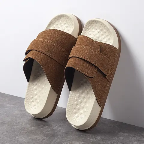Men's fashionable sandals, home slippers, outdoor beach slippers, lightweight, durable and comfortable, suitable for indoor and outdoor wear, adjustable upper