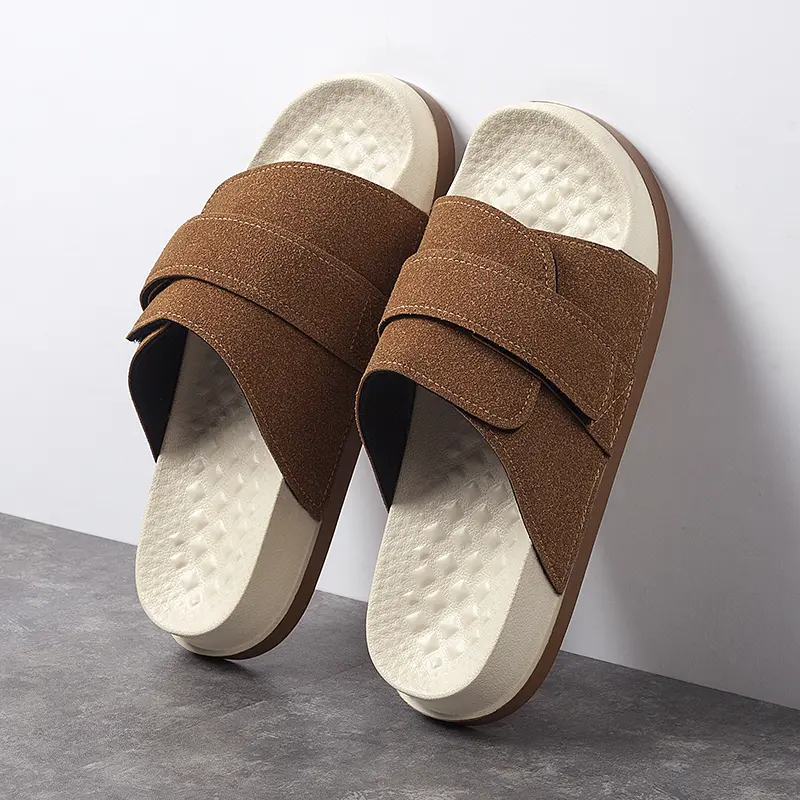 Men's fashionable sandals, home slippers, outdoor beach slippers, lightweight, durable and comfortable, suitable for indoor and outdoor wear, adjustable upper