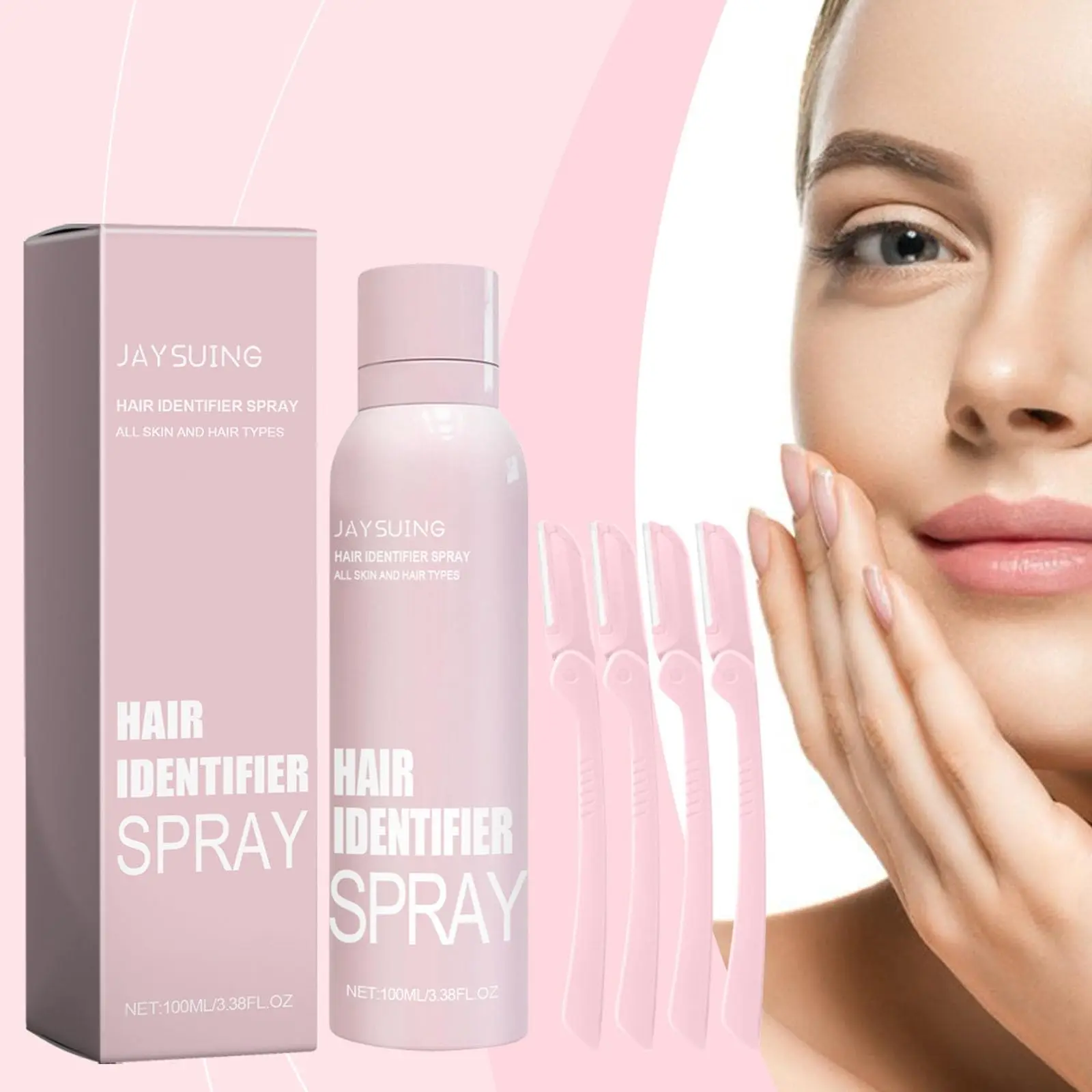 Hair Identifier Spray for Face Shaving，Skin Body Hair Identifying Spray，Used to remove excess hair from the skin, suitable for all skin types