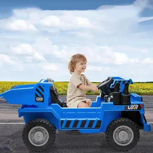 Summervibes Flash Sale Toy Items: 12V 4-Wheeler Kids Ride-On Dump Truck, electric construction vehicle with remote control, dump bed, shovel and Bluetooth music player
