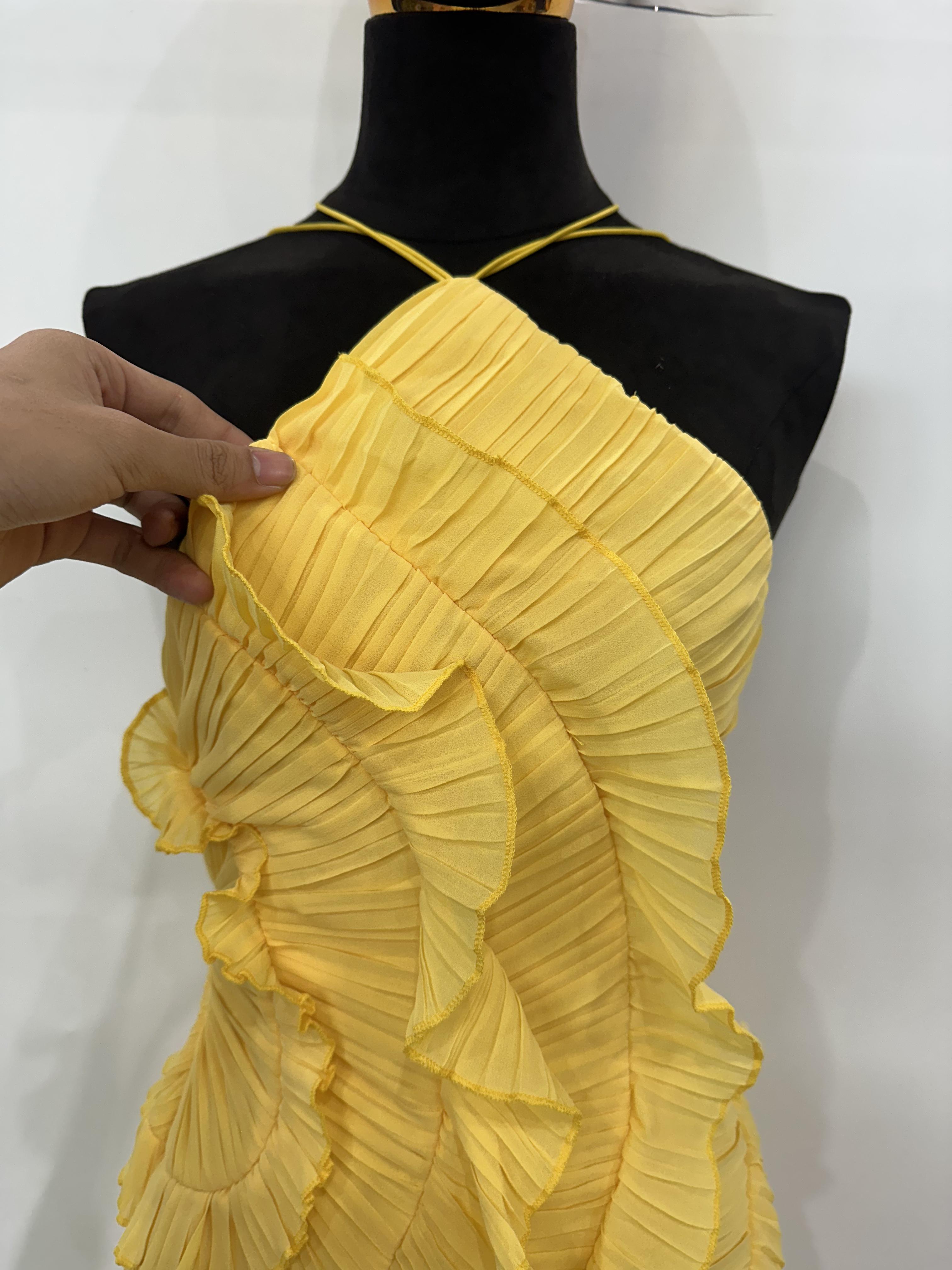 European and American women's clothing 2025 summer new fashion strapless sexy backless slit tassel temperament dress