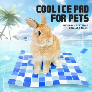 Rabbit Ice Mat Supplies: Pet Cooling Pad, Summer Heat Relief Tool, Cooling Board, Mat, Sleeping Cool Nest - Ultimate Summer Solution Special sleeping mat for pets to cool down in summer Summer Cooling Ice Mat for Hamsters, Chinchillas & Guinea Pigs