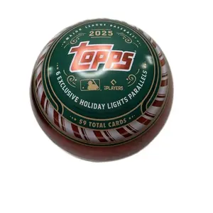 2025 Topps Holiday Tin59 Cards! Six Holiday Light Parallels! Immediate Shiping no cancellation or refunds after the tin can  has been opened. Thank you.