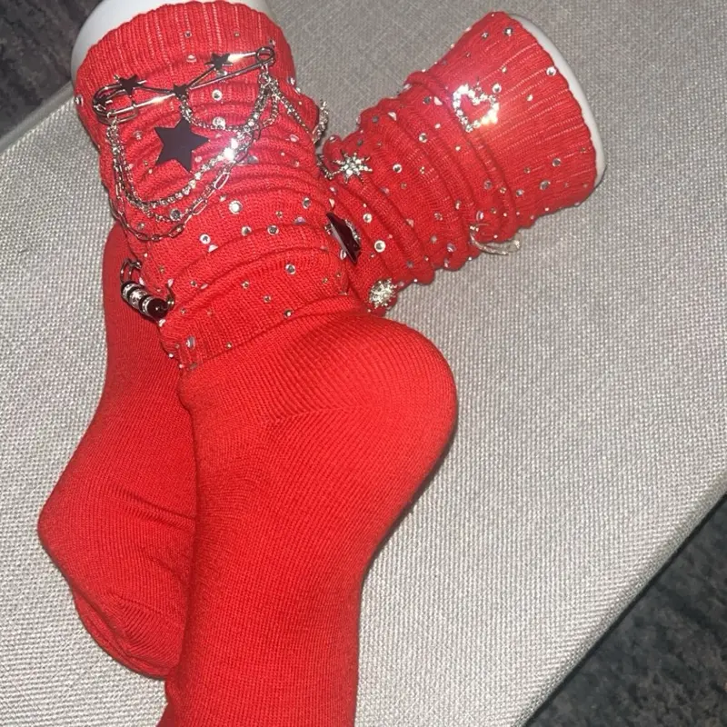 Red with rhinestones