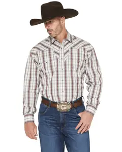 Stetson Men's Men'S Plaid Print Long Sleeve Snap Western Shirt - 11-001-0478-6057 Gy