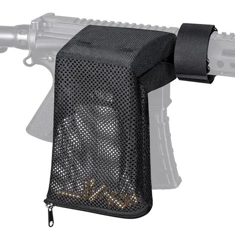Tactical Brass Shell Collector, Thick Mesh Design, Heat-Resistant, Zipper Bottom, Quick-Release, Functionality, Outdoor Shooting & Hunting Accessory