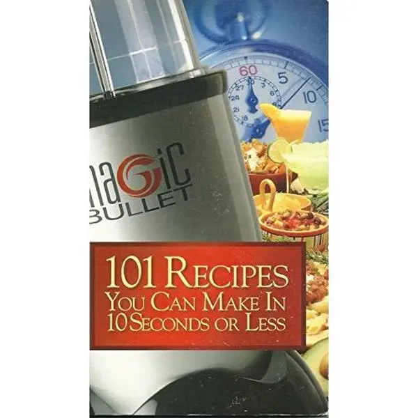 USED Magic Bullet 101 Easy Prep Recipes Book - English, 10 Seconds or Less Prep Time, 0.45 lb Soft Cover Paperback by Homeland Housewares (Literature & Art Category), Cooking