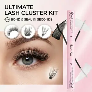 2-in-1 Lash Bond & Seal, Long-Lasting Cluster Lash Glue & Sealant Waterproof Lash Extension Glue and Seal, Strong Hold for DIY Lashes Cosmetic Makeup