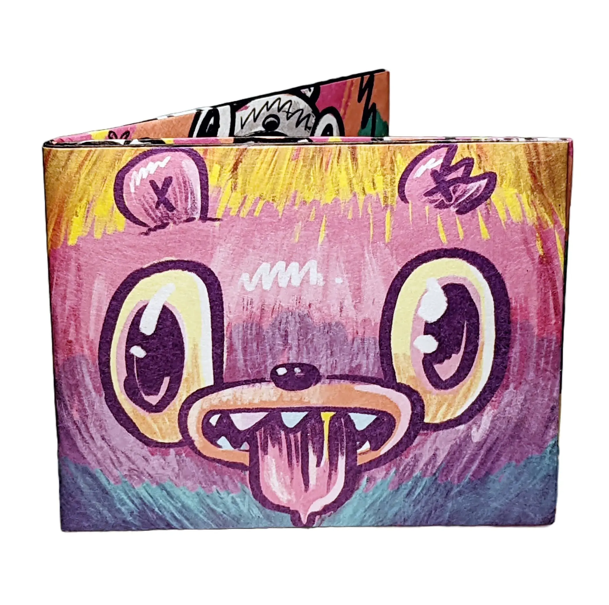 Bearbrains Men's Wallet by Nate Bear - Artist Collective, Graphic, Casual, Waterproof, Expandable Bifold Trifold Wallet for Art Lovers