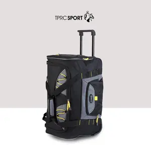 [TPRC] Sierra Madre II Upright Rolling Duffel Bag, Black/Gray, 21 Inch