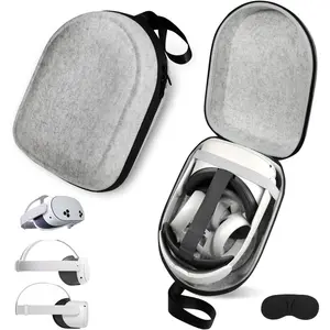 Carrying Case Compatible with Oculus Meta Quest 3S/Quest 3/Quest 2, Apple Vision Pro VR Headsets Original Head Strap and Controller Accessories, Hard Shell Bag for Travel and Storage
