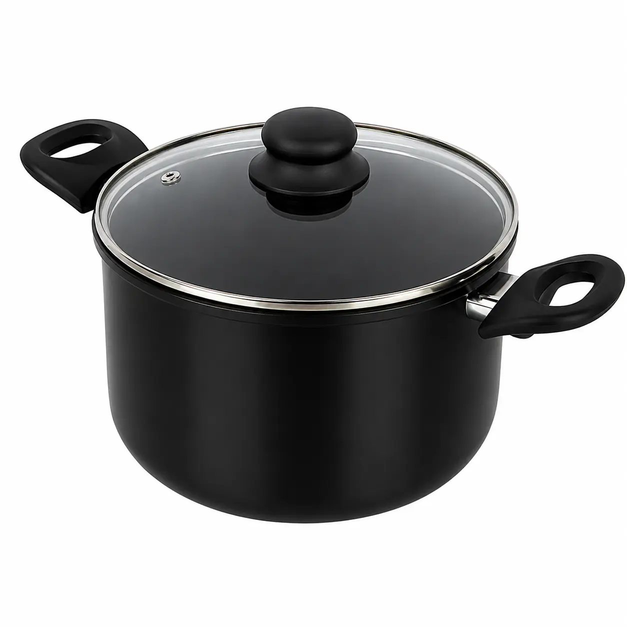 5QT Nonstick Aluminum Dutch Oven with Glass Lid, Dishwasher Safe