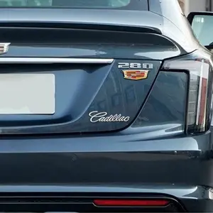 Alloy Emblem C-Pillar Window Badge Decal Sticker, Premium Exterior Accessory for Cadillac Atsl Srx Bls Ct4 Deville Xts Escalade