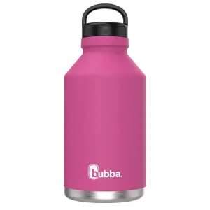 Bubba Trailblazer Insulated Stainless Steel Growler with Wide Mouth Lid, 64 Oz., Rubberized, Pink Newell Brands