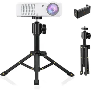 Mini Projector Stand,  Metal Mini Tripod Desktop Tabletop Stand Compact Desk Tripod for Mini Projector,  Webcam, , Camera, Smooth 4,  Mobile, Vimble 2
