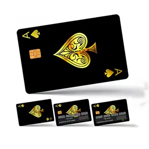 Heart Pattern Credit Card Skin Sticker, 4 Counts/set Ultra-thin Waterproof Scratch Resistant Card Sticker, Personalized Bank Card Decorative Sticker, Card Design