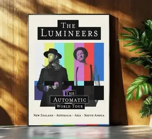 2026 The Lumineers The Automatic World Tour New Zealand Australia Asia Poster