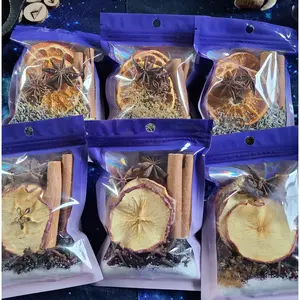 6-Pack Simmer Pot Set with Hexe’s Hearth & Yuletide Blessings – Aromatic Seasonal Blends for Witchy Home Fragrance and Holiday Magic