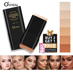 6-color Dual - Ended Eraser Foundation Stick -Multi - Use Concealer & Highlighter for Acne Marks , Nose Contour Flawless Makeup Finish - Versatile Cosmetic Tool , daily gift,#Summervibes