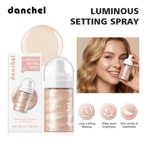Danchel Luminous Cosmetic Setting Spray 55ml | Long-Lasting Makeup Lock & Glow Enhancer, Transfer-Proof, With Camellia & Centella for Hydration, Shimmery Dewy Finish, Quick-Drying Non-Sticky, Suitable for All Skin Types