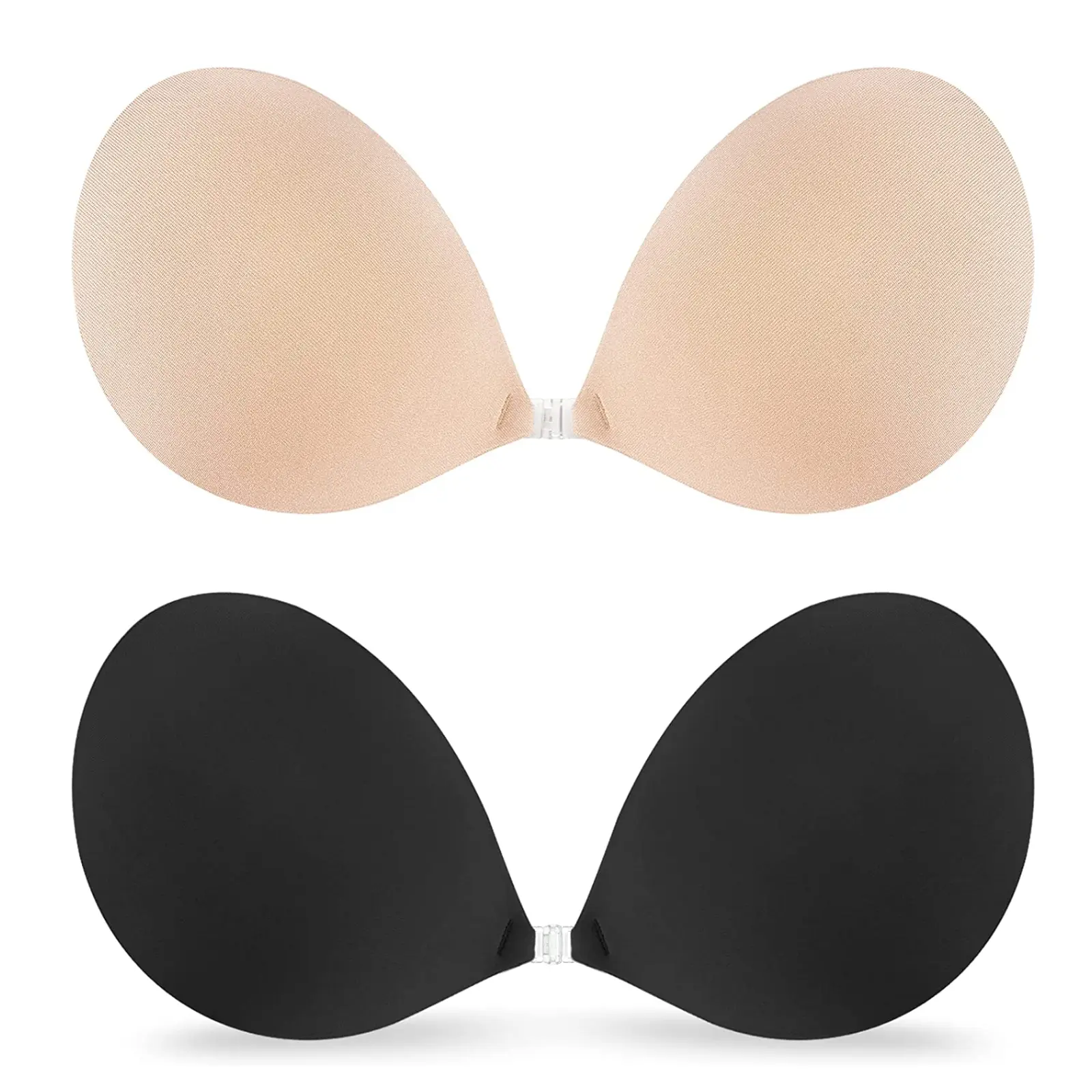 Women's Soft Silicone Adhesive Bra - Invisible, Sticky, Strapless, Push-Up, Backless, Reusable, Curved Nipple Cover with Deep Cleavage Effect, Strong Glue, Buckle Design, Fits, Attractive, Chest Closing, Push Up Bra, Button Front, Halloween, Polyester, Sl