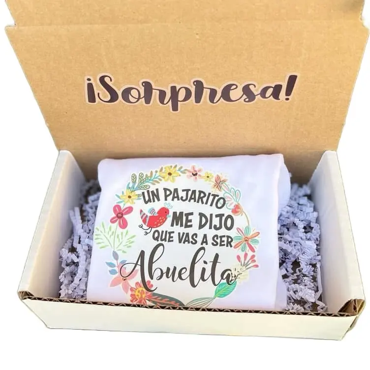 Pregnancy Announcement Box in Spanish - "Un Pajarito Me Dijo Que Vas a ser Abuelita