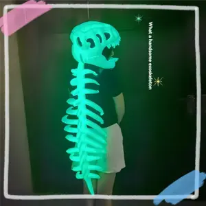 Glowing Dinosaur Skeleton Mask Set, Funny Adult Children Night Glow Hat Costume, Fun Party Accessory, Unique Halloween Prop