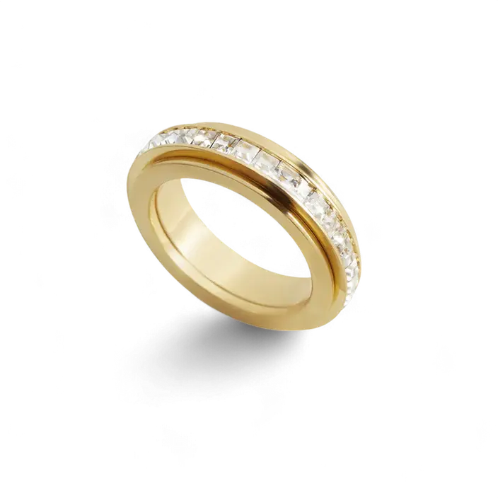 Crystal Statement Spinning Fidget Ring Crystal Statement Spinning Fidget Ring
