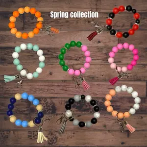 Silicone Keychain Wristlet- Spring collection