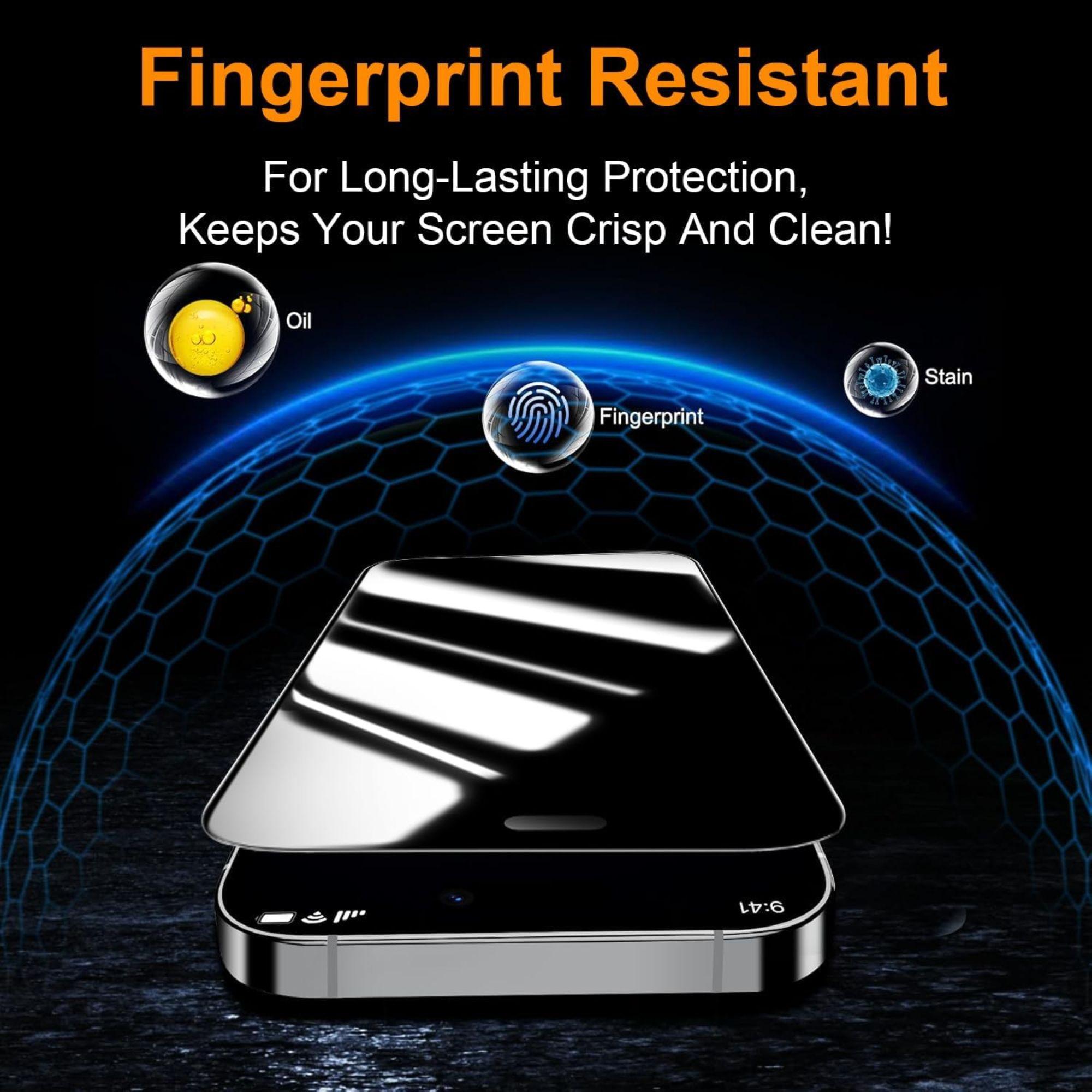 2 Pack Privacy Screen Protector for iPhone Anti-spy Tempered Glass HD 360° Privacy Compatible with iPhone 17 16