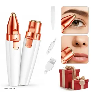 Ladies' Eyebrow & Facial Hair Remover, Portable 2-in-1 Electric Facial Trimmer & Razor, Rechargeable Hair Remover for Eyebrows, Lips, Body, and Face, Eyebrow Shaper, Eyebrow Shaping Tool — The Perfect Holiday Gift for Parents and Girlfriend.