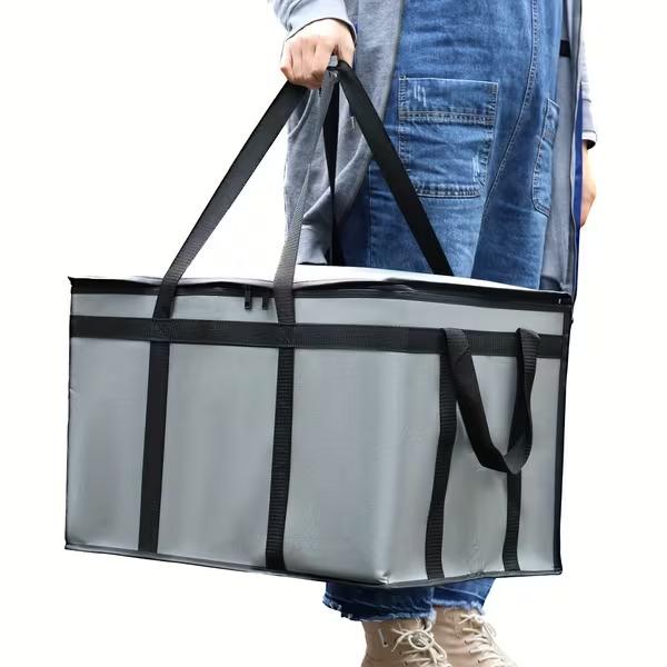 1pc Insulated Food Delivery Bag for Pizza Delivery, Grocery- Cooler Bag, Food Warmers for Parties, Catering Supplies for Doordash, Thermal Bags for Cold And Hot Food Carrier