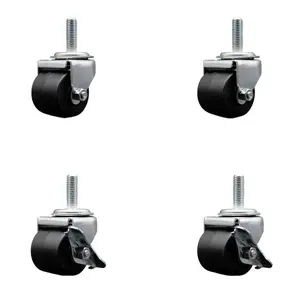 212 MAIN SCC-TS04S211316-POS-121315-2-SLB-2 Swivel Threaded Stem Caster, 2 in. Polyolefin Wheel, 13 TPI x 1.5 in. Threaded Stem, 0.5 in. Low Profile