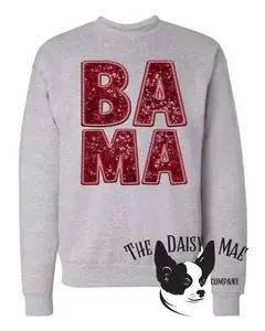 Faux Sequined Bama Sweatshirt