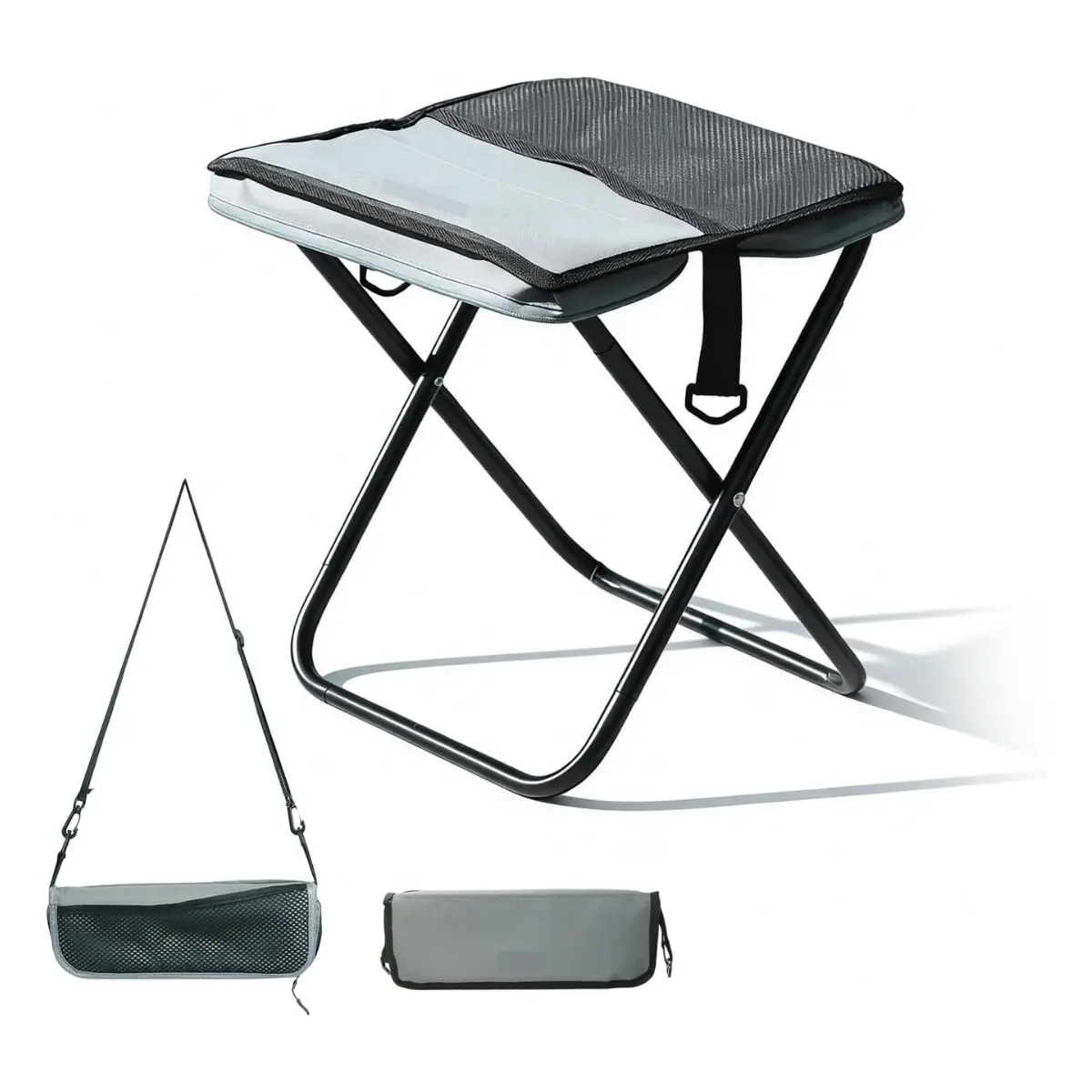 2-in-1 Folding Stool Crossbody Bag – Portable Foldable Seat with Storage