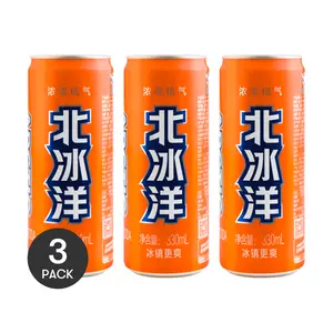 ARCTIC OCEAN Mandarin Soda 330ml - 3 Pack, Authentic Beijing Flavor, Refreshing Citrus Drink Orange Juice Beverage