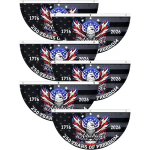 250th Anniversary USA Flag 5 x 3 FT 1776-2026 Fan Flags of Patriotic Eagle Design 250th Birthday American Freedom Bunting Flag for Wall, Front...